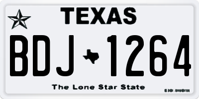 TX license plate BDJ1264