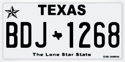 TX license plate BDJ1268