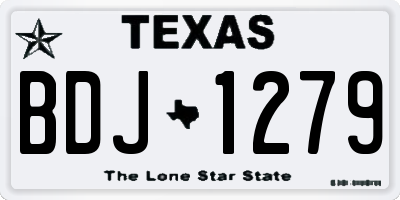 TX license plate BDJ1279