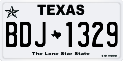 TX license plate BDJ1329