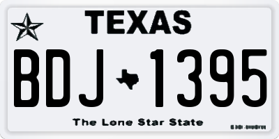 TX license plate BDJ1395
