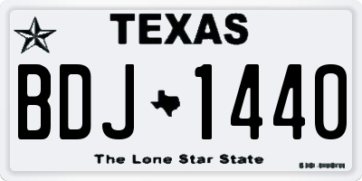TX license plate BDJ1440