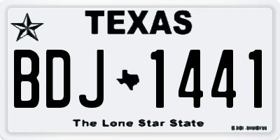 TX license plate BDJ1441