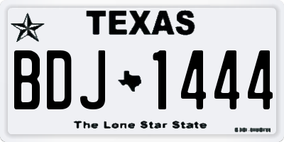 TX license plate BDJ1444