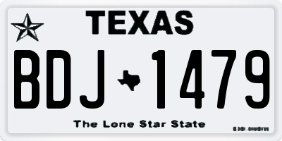 TX license plate BDJ1479