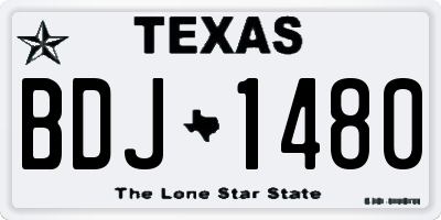 TX license plate BDJ1480