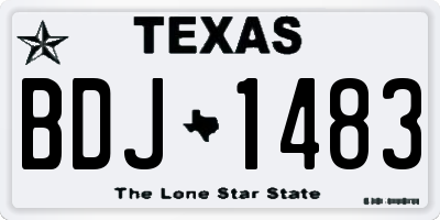 TX license plate BDJ1483