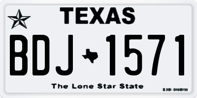 TX license plate BDJ1571