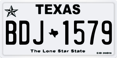 TX license plate BDJ1579