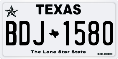 TX license plate BDJ1580