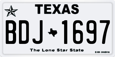 TX license plate BDJ1697