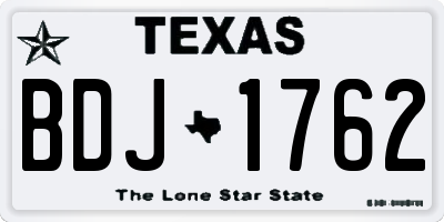 TX license plate BDJ1762