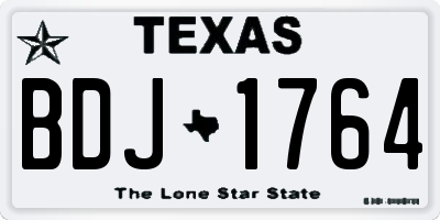 TX license plate BDJ1764