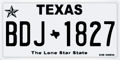 TX license plate BDJ1827