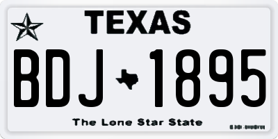 TX license plate BDJ1895