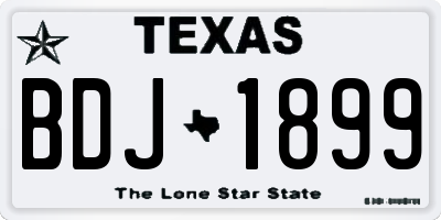 TX license plate BDJ1899