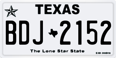 TX license plate BDJ2152