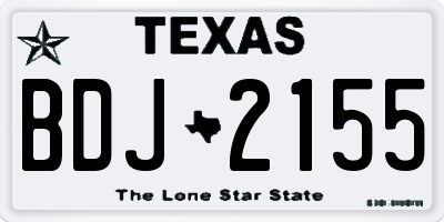 TX license plate BDJ2155