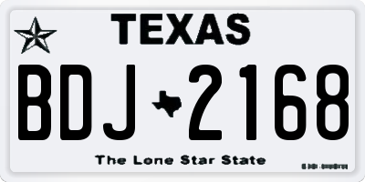 TX license plate BDJ2168