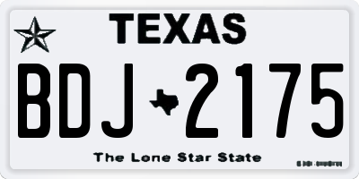TX license plate BDJ2175