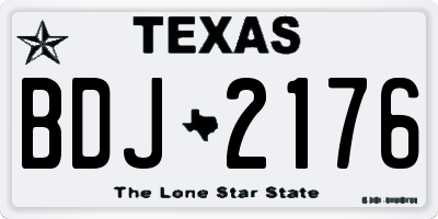 TX license plate BDJ2176