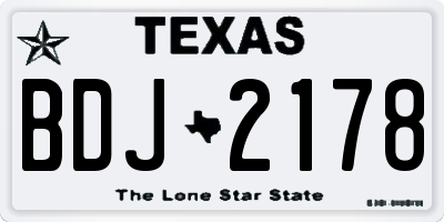 TX license plate BDJ2178