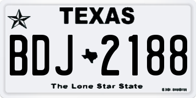 TX license plate BDJ2188