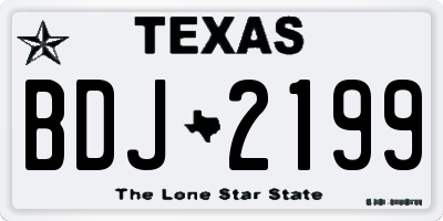 TX license plate BDJ2199
