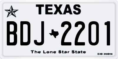 TX license plate BDJ2201