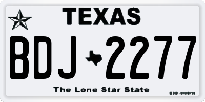 TX license plate BDJ2277