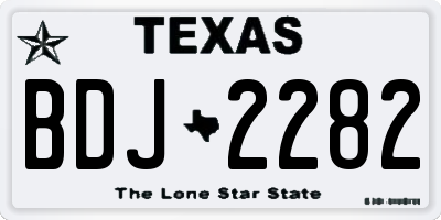 TX license plate BDJ2282