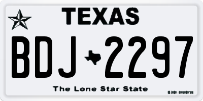 TX license plate BDJ2297