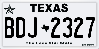 TX license plate BDJ2327