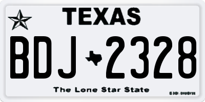 TX license plate BDJ2328