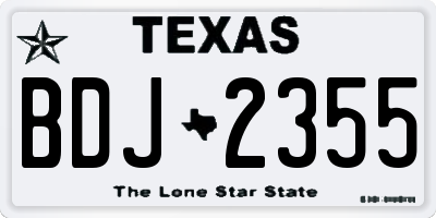 TX license plate BDJ2355