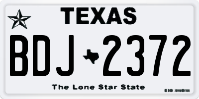 TX license plate BDJ2372