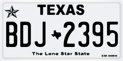 TX license plate BDJ2395