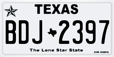 TX license plate BDJ2397