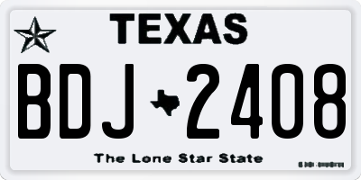 TX license plate BDJ2408