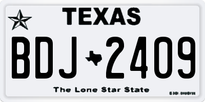 TX license plate BDJ2409