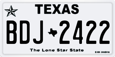 TX license plate BDJ2422