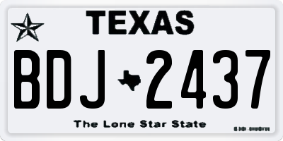 TX license plate BDJ2437