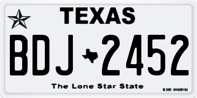 TX license plate BDJ2452