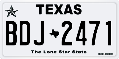TX license plate BDJ2471