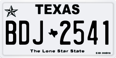 TX license plate BDJ2541