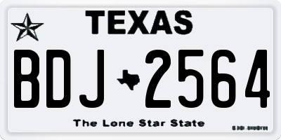 TX license plate BDJ2564