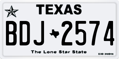 TX license plate BDJ2574