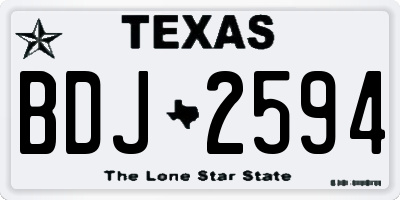 TX license plate BDJ2594