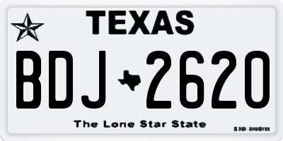 TX license plate BDJ2620