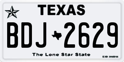 TX license plate BDJ2629